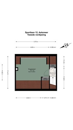 Floorplan - Sportlaan 12, 1431 HZ Aalsmeer